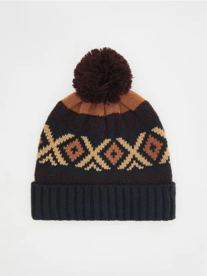 Reserved - Czapka z pomponem - wielobarwny