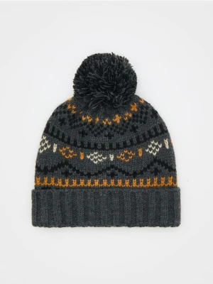 Reserved - Czapka z pomponem - wielobarwny