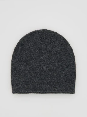 Reserved - Czapka z wełną i kaszmirem - ciemnoszary
