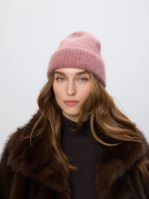 Reserved - Czapka z wełną i moherem - jasnofioletowy