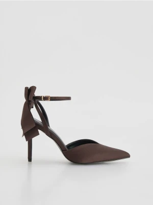 Reserved - Czółenka na szpilce - ciemnobrązowy
