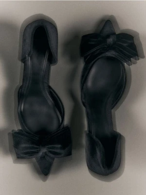 Reserved - Czółenka z kokardami - czarny