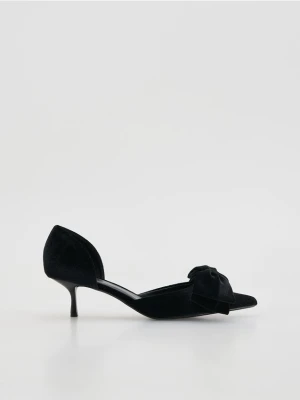 Reserved - Czółenka z kokardami - czarny