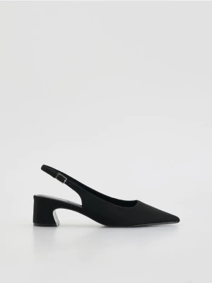 Reserved - Czółenka z odkrytą piętą - czarny