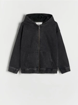 Reserved - Denimowa bluza z kapturem - czarny