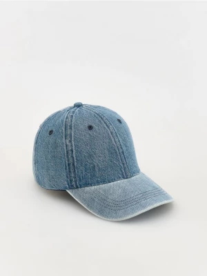 Reserved - Denimowa czapka baseball - niebieski