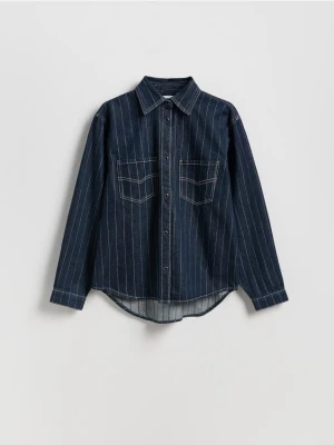 Reserved - Denimowa koszula - granatowy