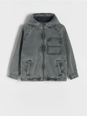 Reserved - Denimowa koszula oversize - czarny