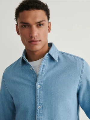Reserved - Denimowa koszula regular fit - niebieski