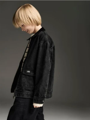 Reserved - Denimowa koszula z kieszeniami - czarny