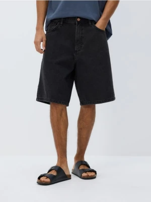 Reserved - Denimowe szorty baggy - czarny