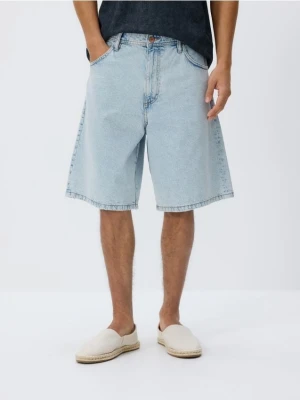 Reserved - Denimowe szorty baggy - niebieski