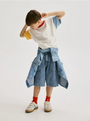 Reserved - Denimowe szorty baggy - niebieski