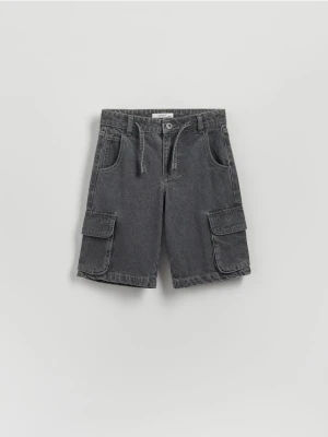 Reserved - Denimowe szorty - czarny