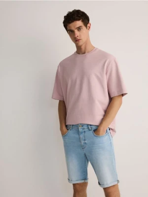 Reserved - Denimowe szorty slim - niebieski