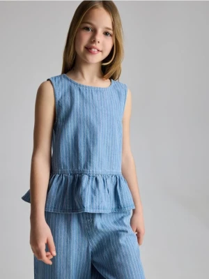 Reserved - Denimowy top - niebieski