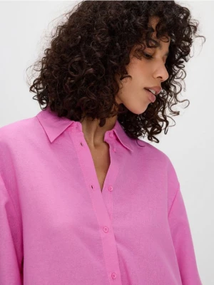 Reserved - Długa koszula z wiskozą - różowy
