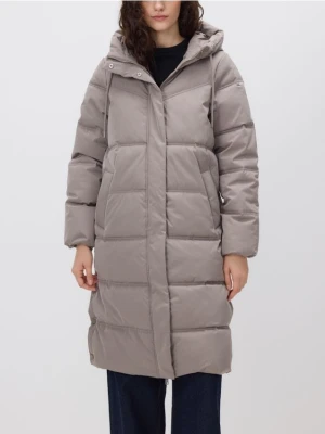 Reserved - Długa kurtka z kapturem - beżowy