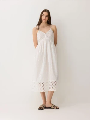 Reserved - Długa narzutka plażowa - biały