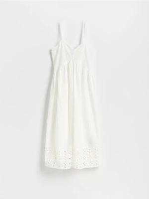 Reserved - Długa narzutka plażowa - biały