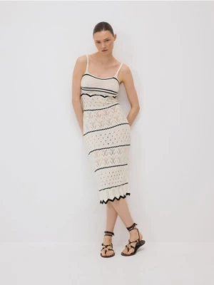 Reserved - Długa narzutka plażowa - złamana biel