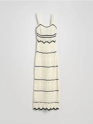 Reserved - Długa narzutka plażowa - złamana biel