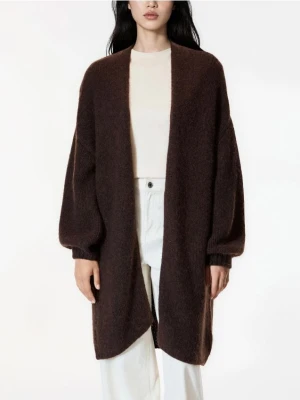Reserved - Długi kardigan - ciemnobrązowy