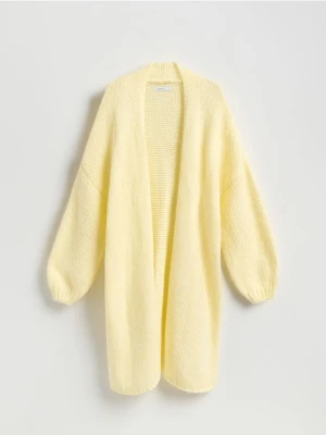 Reserved - Długi kardigan - jasnożółty