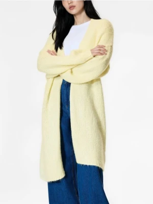 Reserved - Długi kardigan - jasnożółty