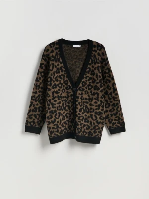 Reserved - Długi kardigan w panterkę - wielobarwny
