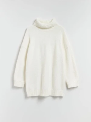 Zdjęcie produktu Reserved - Długi sweter z golfem - złamana biel