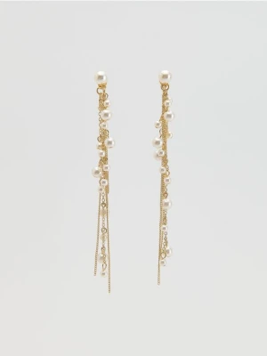 Reserved - Długie kolczyki z zawieszkami - biały