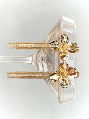 Reserved - Długie kolczyki - złoty