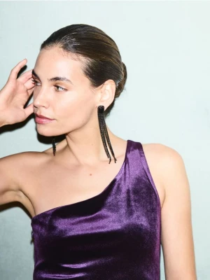 Zdjęcie produktu Reserved - Długie wiszące kolczyki - czarny