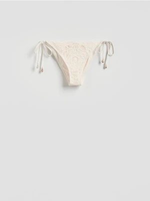 Reserved - Dół od bikini - kremowy