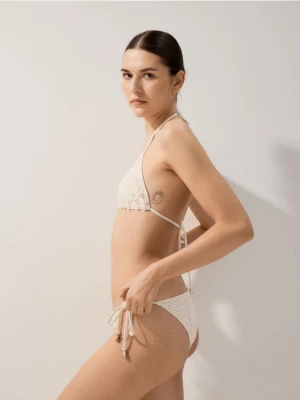 Reserved - Dół od bikini - kremowy