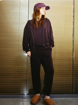 Reserved - Dresowe joggery - ciemnofioletowy