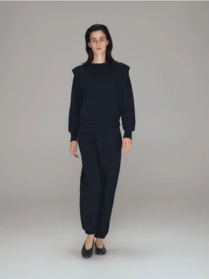 Reserved - Dresowe spodnie - czarny