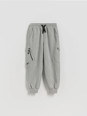 Reserved - Dresowe spodnie oversize - jasnoszary