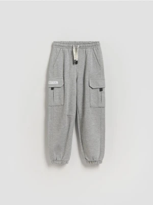 Reserved - Dresowe spodnie oversize - jasnoszary
