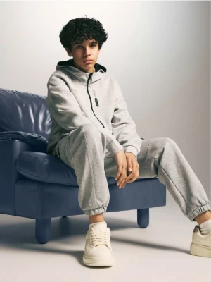 Reserved - Dresowe spodnie oversize - jasnoszary