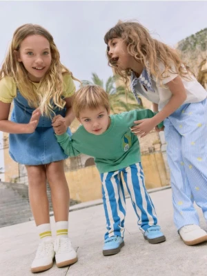 Reserved - Dresowe spodnie oversize - niebieski