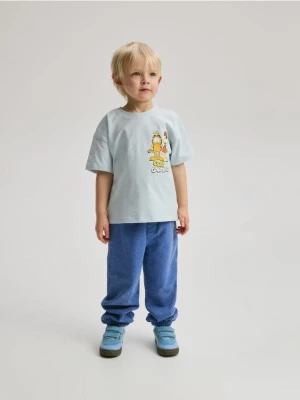 Reserved - Dresowe spodnie z efektem sprania - niebieski