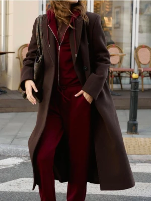 Reserved - Dresowe spodnie z modalem - bordowy