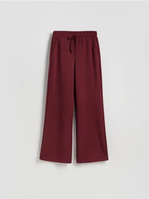 Reserved - Dresowe spodnie z modalem - bordowy