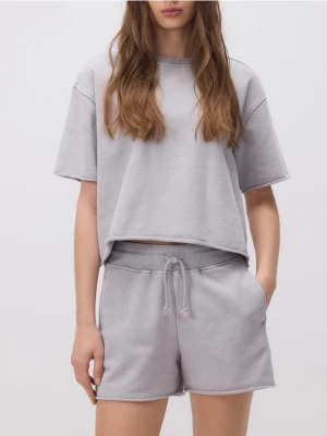 Reserved - Dresowe szorty - ciemnoszary