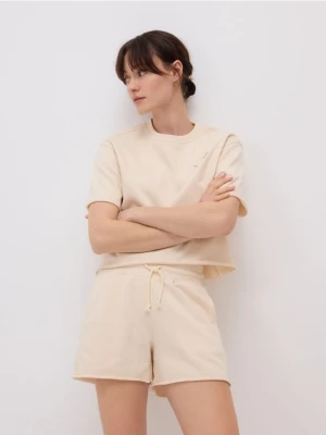 Reserved - Dresowe szorty - jasnożółty