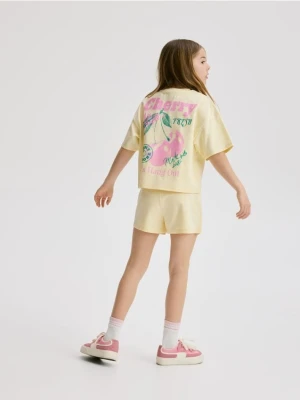 Reserved - Dresowy komplet z bawełny - jasnożółty