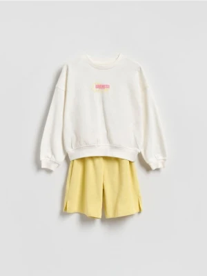 Reserved - Dresowy komplet z bawełny - złamana biel
