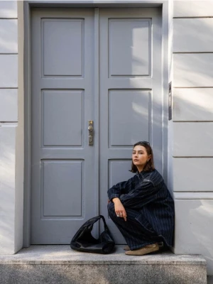 Reserved - Duża torebka hobo - czarny